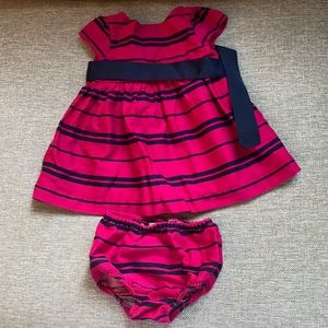 Gently worn pink with navy Ralph Lauren 3mo dress